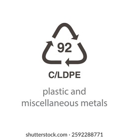 recycle code icon vector template