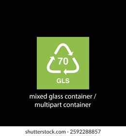 recycle code icon vector template