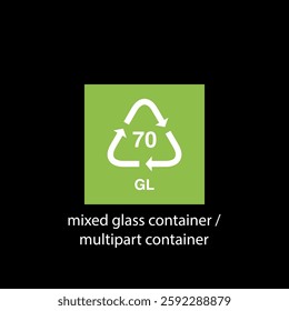 recycle code icon vector template