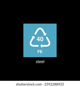 recycle code icon vector template