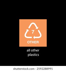 recycle code icon vector template