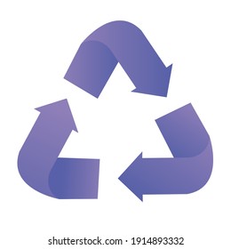 Recycle color flat icon. Zero waste lifestyle. Eco friendly. Pollution prevention symbol. Enviroment protection. Template for web page, app, promo. UI UX GUI design element.