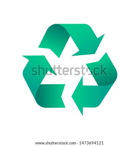 Recycle color flat icon. Zero waste lifestyle. Eco friendly. Pollution prevention symbol. Enviroment protection. Template for web page, app, promo. UI/UX/GUI design element.