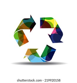 Recycle Colorful Vector Icon Design