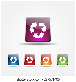 Recycle Colorful Vector Icon Design