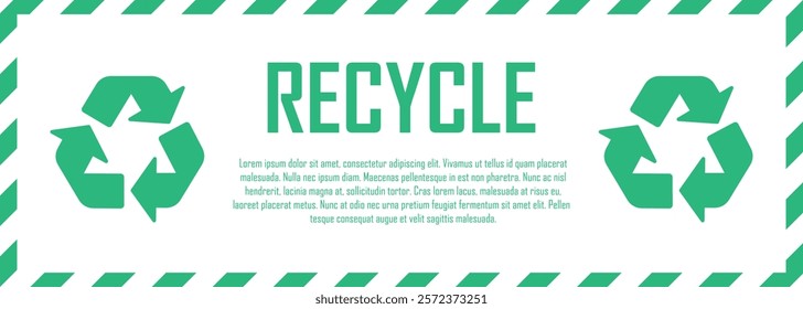 Recycle concept logo sign, reuse materials, reduce pollution, save the earth and nature, go green, environment day, eco friendly