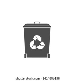 Recycle concept. Recycling garbage bin icon, Vector illustration