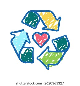 recycle cosmetic doodle icon sketch vector. recycle cosmetic sign. isolated symbol illustration