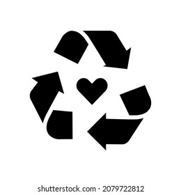 recycle cosmetic glyph icon vector. recycle cosmetic sign. isolated contour symbol black illustration