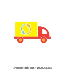 Recycle Delivery Logo Icon Design