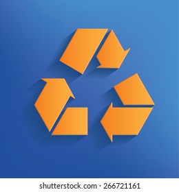 Recycle design on blue background,clean vector