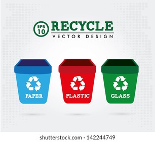recycle design over gray background vector illustration