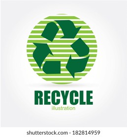 Recycle design over gray background, vector illustration