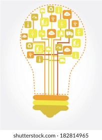 Recycle design over gray background, vector illustration