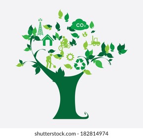 Recycle design over gray background, vector illustration