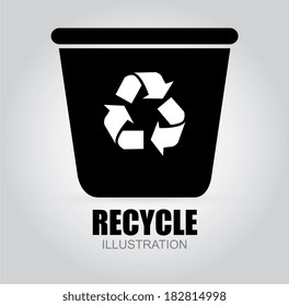 Recycle design over gray background, vector illustration