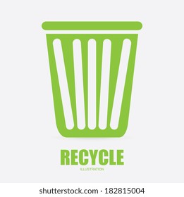Recycle design over gray background, vector illustration