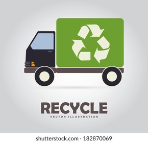 Recycle design over gray background, vector illustration