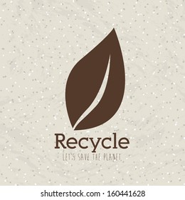 recycle design over pattern background vector illustration