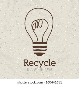 recycle design over pattern background vector illustration