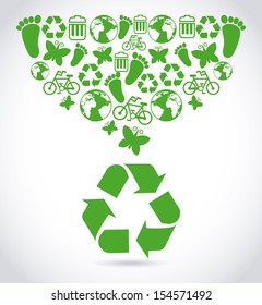 recycle design  over white background vector illustration