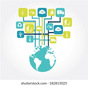 Recycle design over white background, vector illustration
