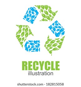 Recycle design over white background, vector illustration