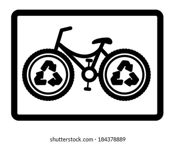 Recycle design over white background, vector illustration