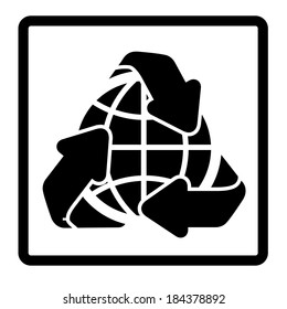 Recycle design over white  background, vector illustration