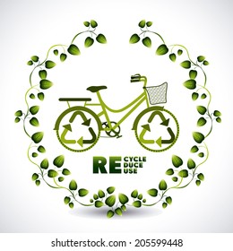 Recycle design over white background, vector illustration