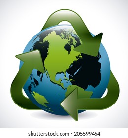 Recycle design over white background, vector illustration