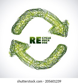 Recycle design over white background, vector illustration