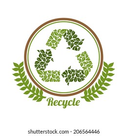 Recycle design over white background, vector illustration