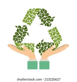 Recycle design over white background, vector illustration