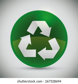 Recycle design over white background ,vector illustration.