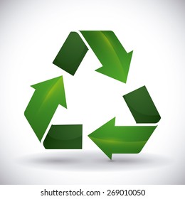 Recycle design over white background ,vector illustration.