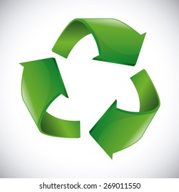 Recycle design over white background ,vector illustration.