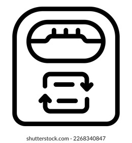 Recycle device icon outline vector. Chemical waste. Reuse law