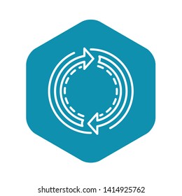 Recycle double arrow icon. Outline recycle double arrow vector icon for web design isolated on white background