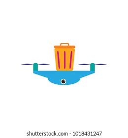 Recycle Drone Logo icon Design