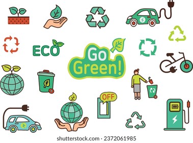 recycle and earth love concept