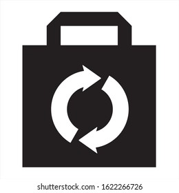recycle eco bag icon vector