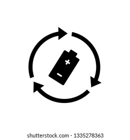 Recycle, eco flat icon. Editable vector 64x64 Pixel.