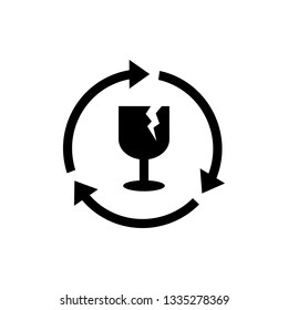 Recycle, eco flat icon. Editable vector 64x64 Pixel.