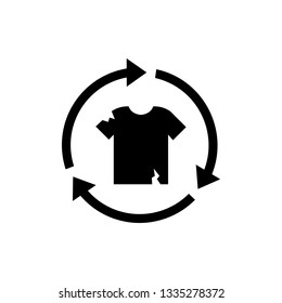 Recycle, eco flat icon. Editable vector 64x64 Pixel.