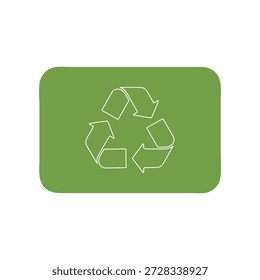 Recycle e eco ícone conjunto com símbolos de reciclagem, sustentabilidade, energia verde e conceitos ambientais. Limpar ícones de vetor planos adequados para uso de interface do usuário, projetos ESG, empacotamento, marca, Web e impressão