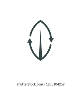 recycle eco leaf logo icon template vector illustration