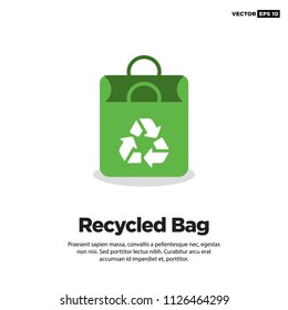 Recycle Ecological Environment Friendly Paper Shopping Bag Vector Illustration 