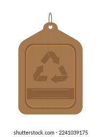 recycle ecology badge on white background