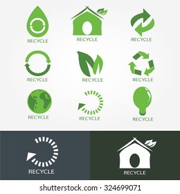 Recycle and Ecology Icons Set  - Vector illustration, Graphic Design Editable For Your Design. Ecology Logo